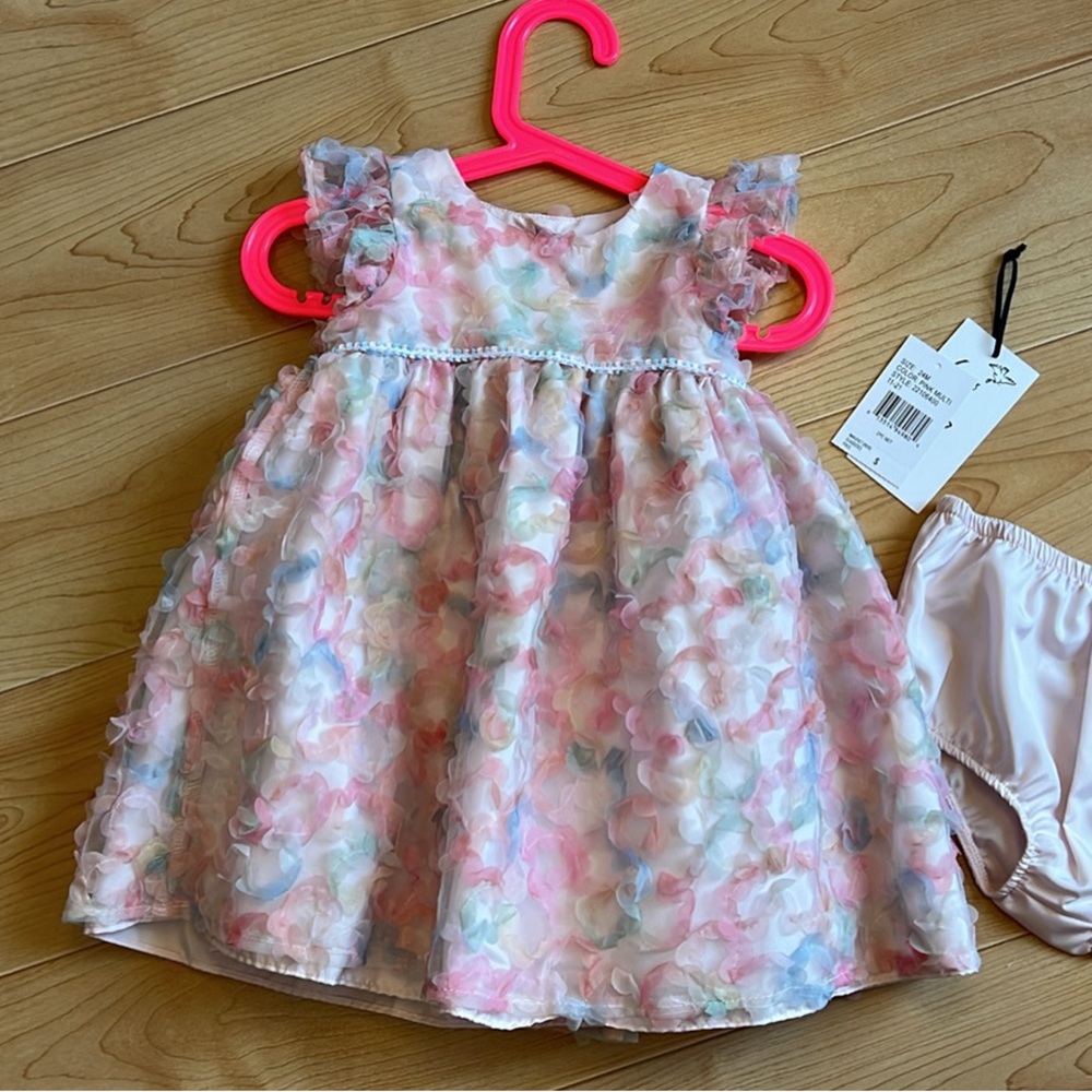 Pippa & Julie Sleeveless Floral Flower Patterned Party Dress